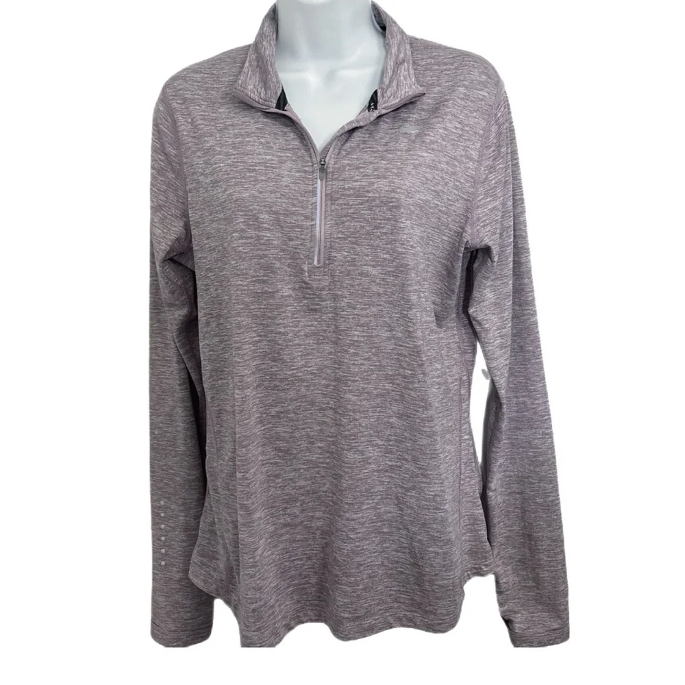 Nike Women's Quarter-Zip Dri-Fit Sweatshirt Athletic Purple Lavender Size M